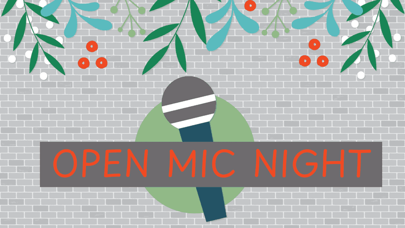 Promotional image for Open Mic Night: Holiday Edition