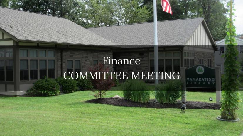 Promotional image for Finance Committee Meeting