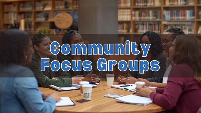 Promotional image for Community Focus Groups
