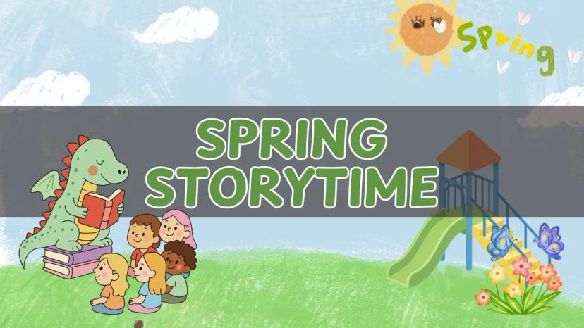 Promotional image for Spring Story Time with Giuliana